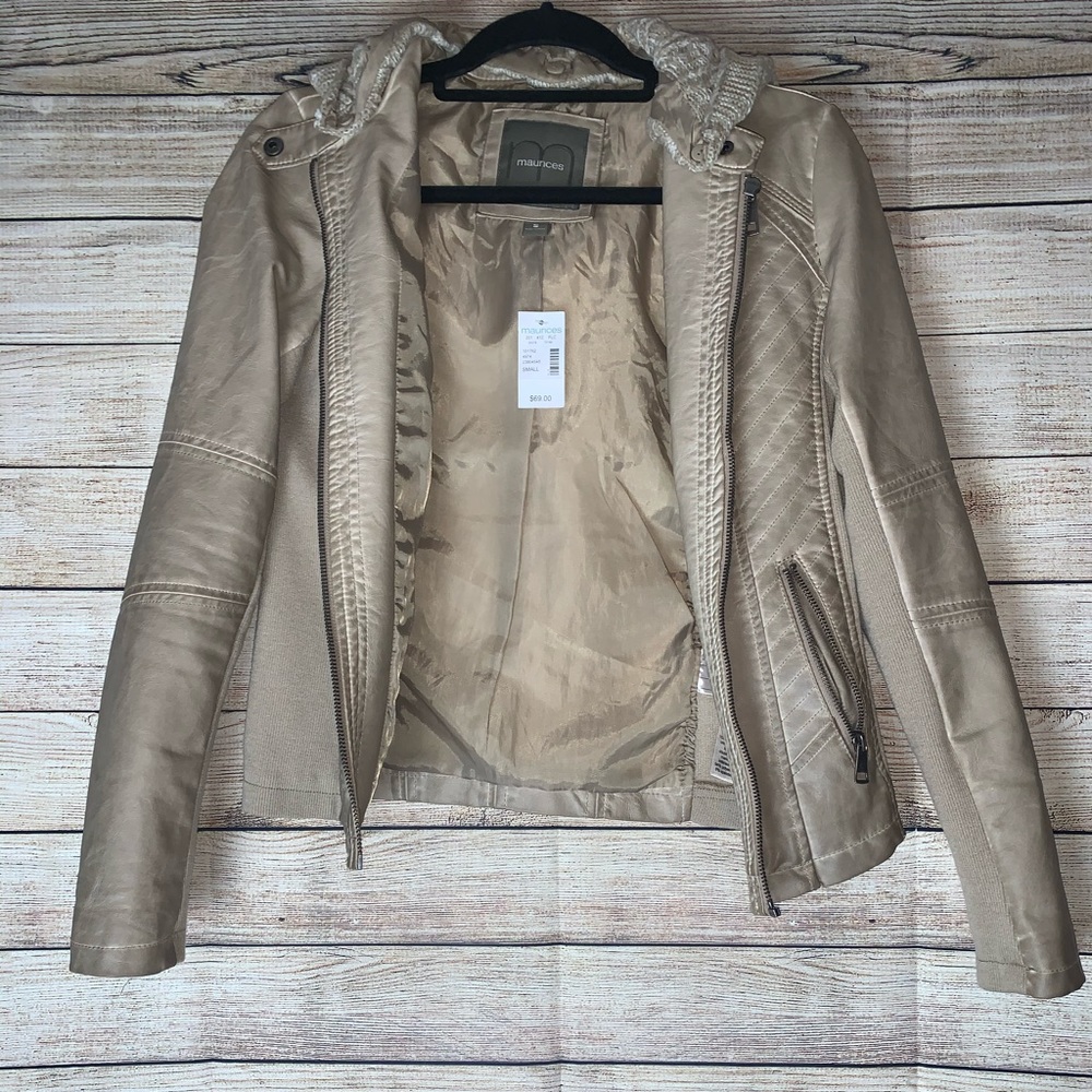 Maurice’s faux leather jacket tan